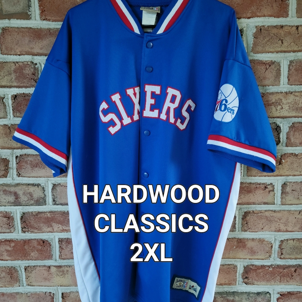 Sixers XL Hardwood Classics Warm Up Jersey